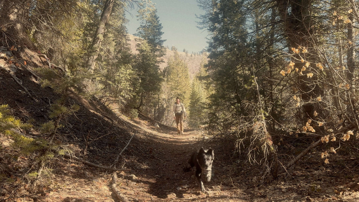 Let Our Self Be S01 E03 Image of Shane J Cottle and adventure dog Kona hiking in Utah